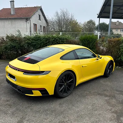 covering porshe jaune à Coignières dans les Yvelines 78